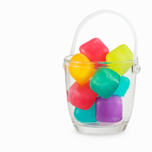 Deli Glassware Ice Bucket 620ml (BT001A) – Premium Clear Glass Ice Container with Handle