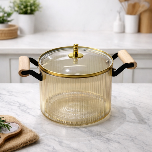 Premium Glass Casserole – 3.5 LTR & 4.5 LTR with Lid - Habitt