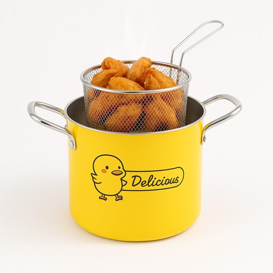 Mini Deep Fryer Pot with Oil Filter & Basket