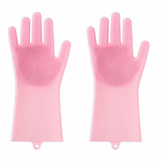 Silicone Washing Gloves – Multi-Purpose Cleaning Gloves with Scrubbing Bristles
