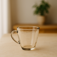 Smoked Glass Cup – Premium 205 ml Deli Glassware (Set of 6)