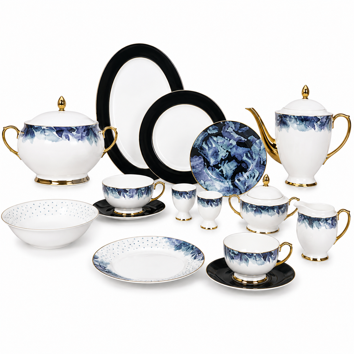 Classic 65-Piece Dinner Set | Stylish Complete Dining & Serving Collection