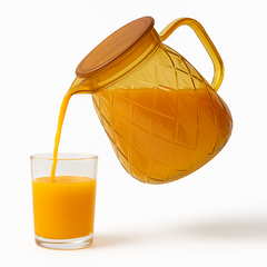 Diamond Cut Water Jug – Amber Color