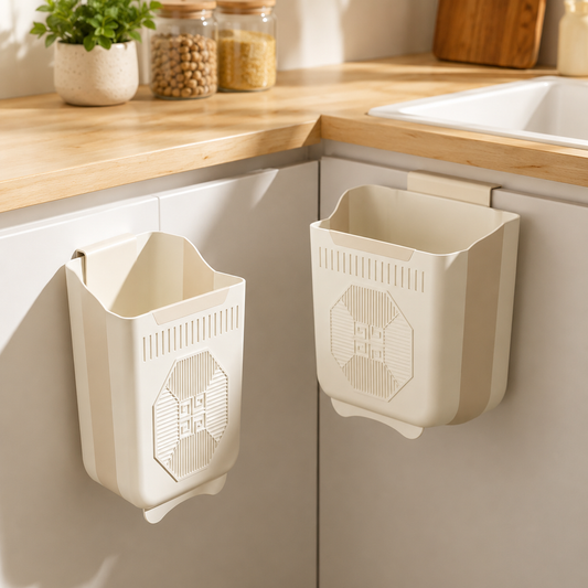 Foldable Wall Mounted Trash Bin Large – Hanging Kitchen Waste Bin & Space-Saving Garbage Container