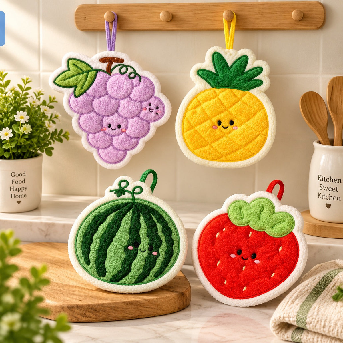 Assorted Fruit Shaped Kitchen Towel | Decorative Kitchen Towel