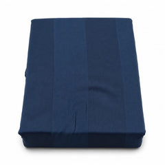 Blue Stripe Double Bedding Set of 6 Satin