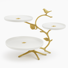 Elegant Gold 3-Tier Platter Stand