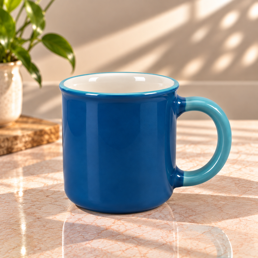 Colourful Two-Tone Ceramic Coffee Mug – Modern Tea & Coffee Cup