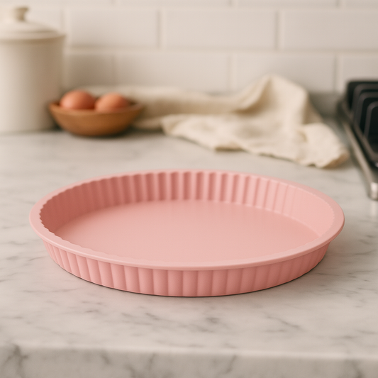 Silicone Pie Mould – Round & Square Shapes, Flexible Non-Stick Bakeware (Assorted Colours)