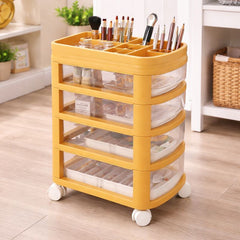 Cosmetic Rack Trolley Organizer – 3, 4 & 5 Layer Rolling Storage Cart