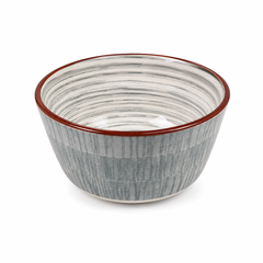 Mini Condiments Serving Bowl | Small Sauce, Dip & Seasoning Bowl for Table Serving Grey Patterned Serving Bowl