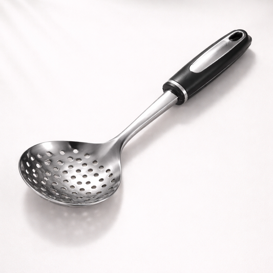 Large Stainless Steel Spoon – Slotted Serving Spoon for Kitchen Use