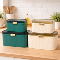 Airtight Kitchen Storage Box Set – Small & Large | Pink & Green