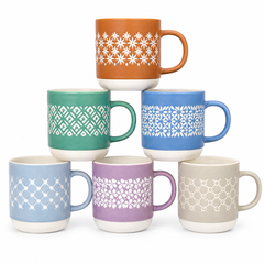 Assorted Colors & Design 350ml Ceramic Mug – Printed Coffee & Tea Mug