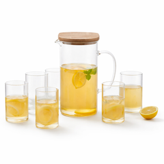 7-Piece Glass Water Set with Jug & glasses  – Elegant Everyday Serving Set