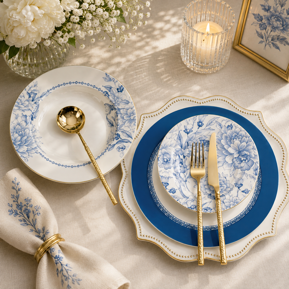 Premium 18-Piece Plate Set | Elegant Dining & Serving Collection