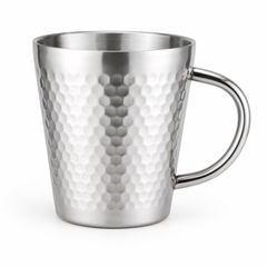Copper/Silver Hammered Tea Cup – 300 ml