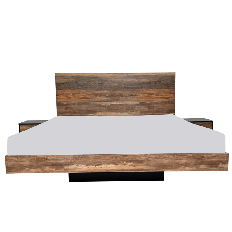 Flamingo King Size Bed with 2 Side Tables