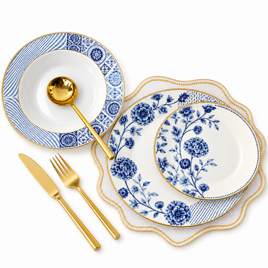 18 PCS Contemporary Plate Set – Elegant Dinnerware Collection for Every Table