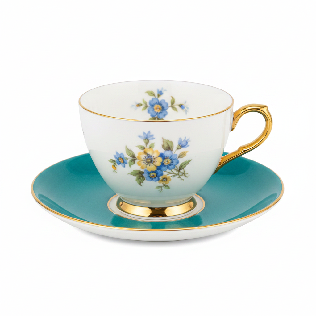 12 PCS Designer Cup & Saucer Set – Elegant Tea & Coffee Serveware