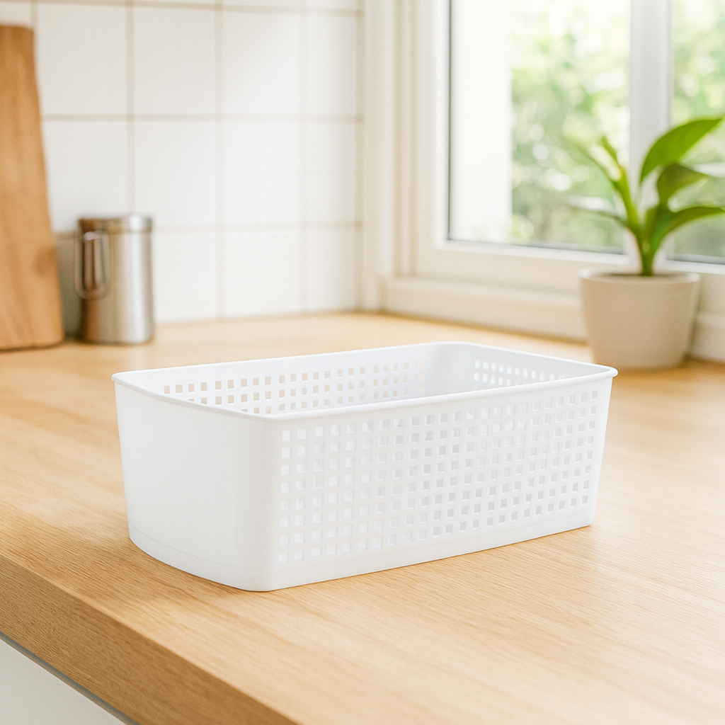 Rolling Basket – Small & Large Ventilated Storage Organizer (Assorted Colours)