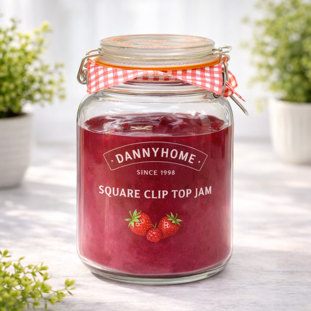 Round Clip Top Glass Jar – 750ml - Habitt