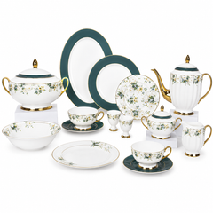 Luxury 65-Piece Dinner Set | Complete Elegant Dinnerware & Serving Set
