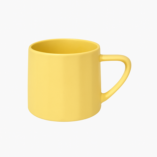 420ML Matte Pastel Ceramic Mugs – Yellow, Grey, Pink & Purple