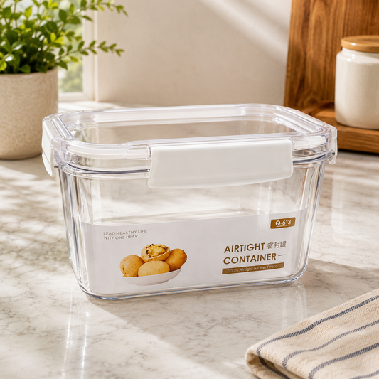 Acrylic Airtight Food Storage Container – Clear Kitchen Organizer with Locking Lid – 1.8L, 2.8L & 3.8L