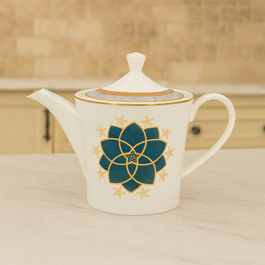 Luxury Ceramic Tea Pot – Elegant Floral Design (MK-208)