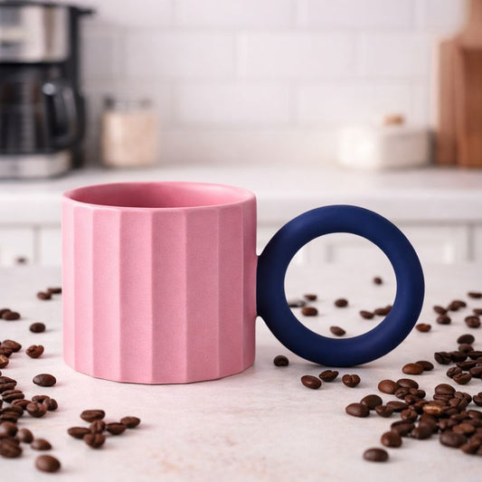 Ceramic Mug Pink & blue - Habitt