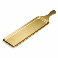 Golden Serving Tray with Handle  43 cm