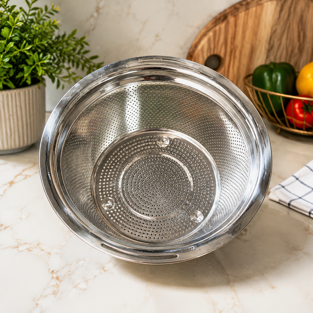Stainless Steel Drain Basket – 25,27,29,31 cm