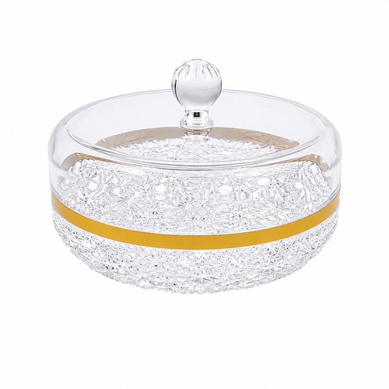 Mini Crystal Dry Fruit Serving Bowl with Lid