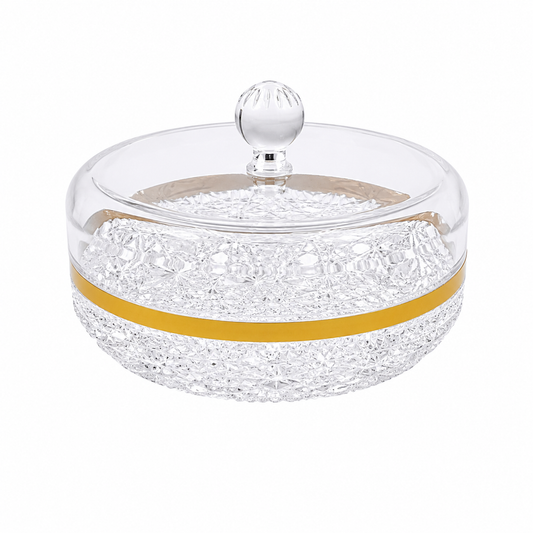 Mini Crystal Dry Fruit Serving Bowl with Lid