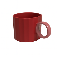 250ML Colour Pop Ceramic Mug – Red, Yellow, Blue & Green Variants with Contrasting Handles