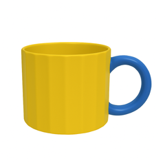 250ML Colour Pop Ceramic Mug – Red, Yellow, Blue & Green Variants with Contrasting Handles