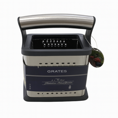 Stainless Steel 4-Sided Box Grater with Comfortable Handle – Multi-Functional Kitchen Grater