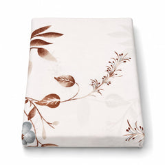 Brown Florals Double Bed Sheet 96x102"