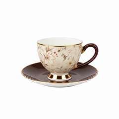 12 PCS Refined Cup & Saucer Set – Stylish Tea & Coffee Serving Set