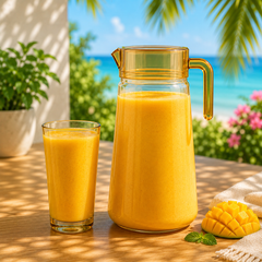 Golden-Tinted 7-Piece Water Set – 1.98 L Jug with 315 ml Glasses (Premium Coloured Glassware)
