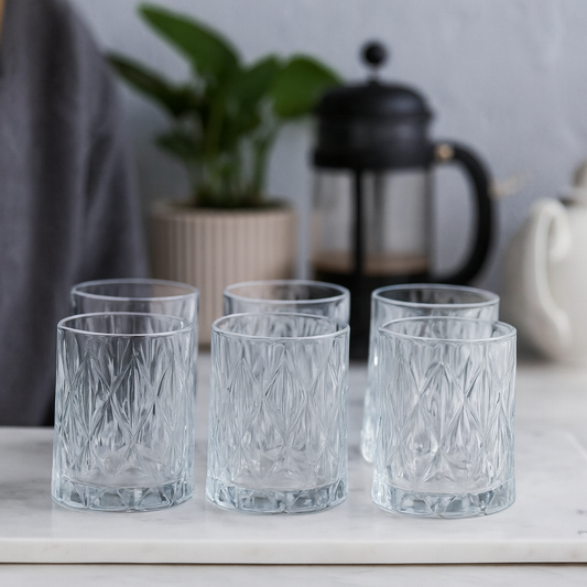 Clear Glass Tumbler 370 ml – Set of 6
