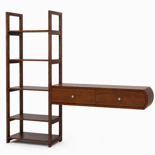Aurra TV Unit with Display Shelf | Modern Wooden Entertainment Console - Habitt
