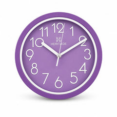HERITAGE Wall Clock Fantasy CLK-044C – 15" Purple & White