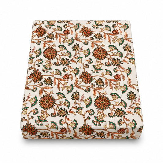 Golden Green Double Quilt Cover (90 × 96 inches)