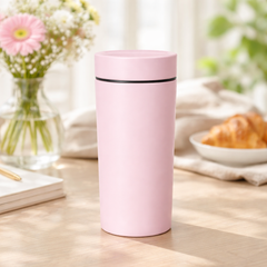 Temperature Controlled Glass Water Bottle with Smart Lid – Sleek Pink Insulated Travel Bottle - Habitt