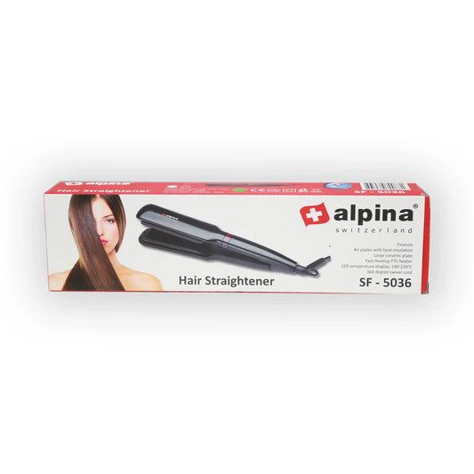 Alpina SF-5036 Hair Straightener – Professional 55W Ceramic Styling Tool, 110–240V