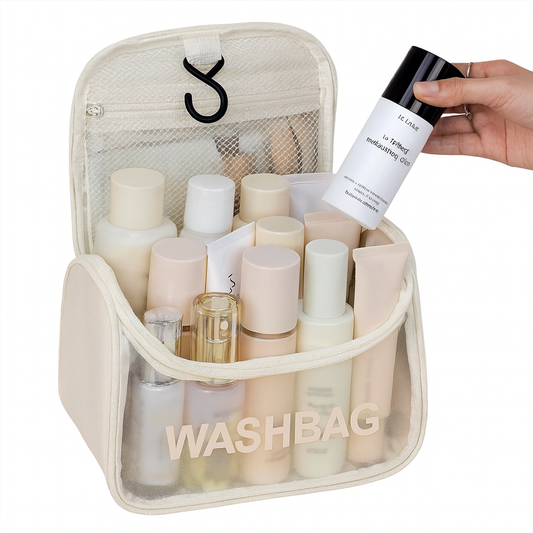 1Pc Wash Bag (Assorted) | Waterproof Travel Toiletry &amp; Makeup Organizer
