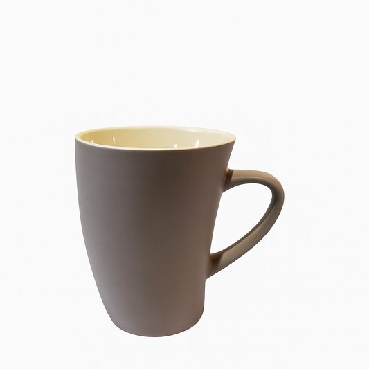 Matte Taupe Ceramic Coffee Mug – Modern Minimalist Tea & Coffee Cup