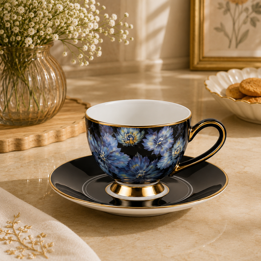 12 PCS Royal Cup & Saucer Set – Elegant Tea & Coffee Serving Set